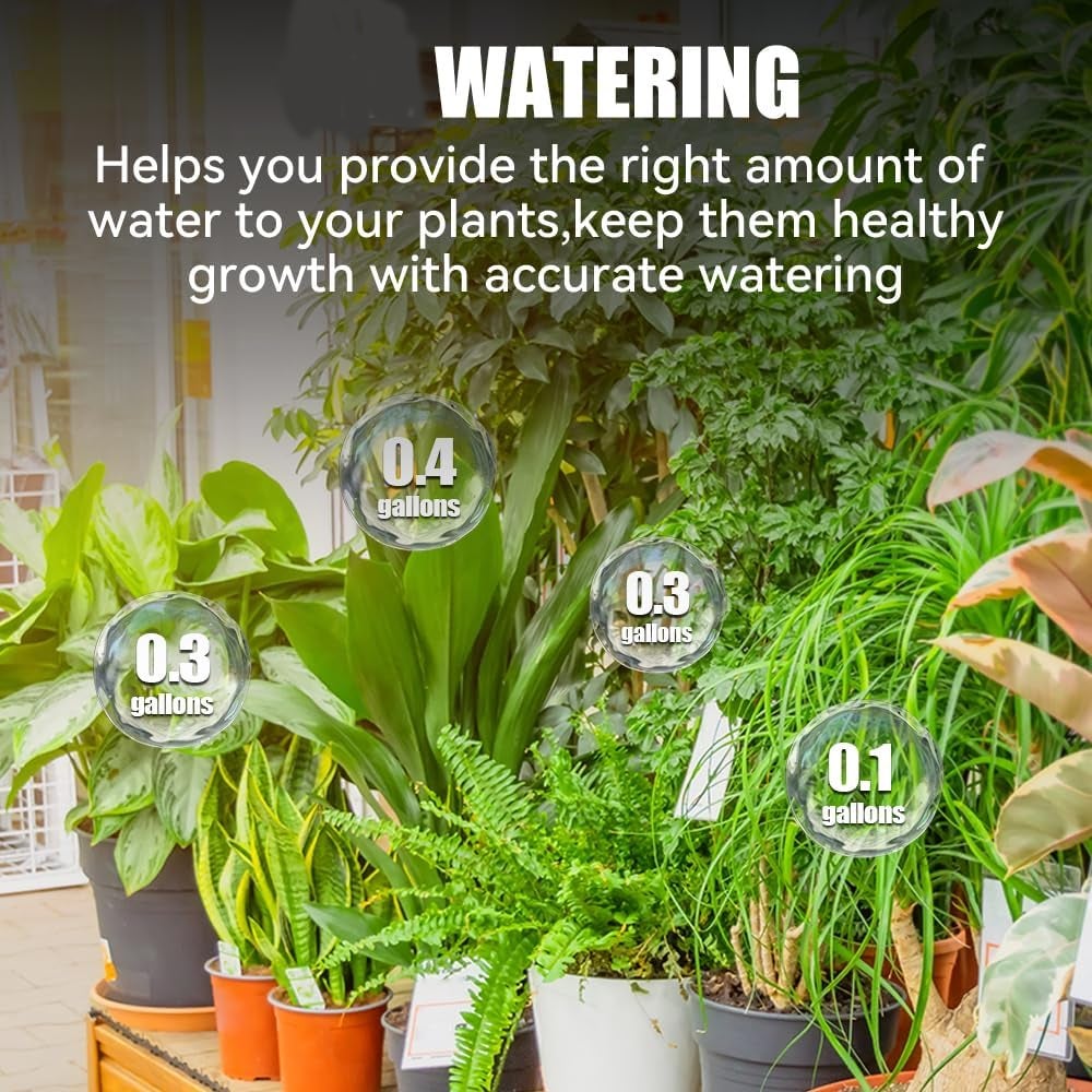 Compteur d'eau Pratique pour Jardin - 4 Modes de Contrôle de Consommation, Débitmètre Numérique Rotatif à 180° pour Robinet/Appareil - 8