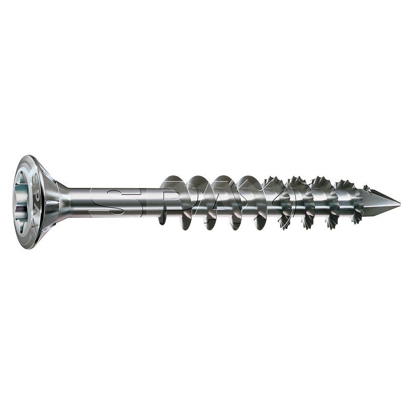 Vis de terrasse resineux cut inox a2 - longueur (mm) : 80 - Ø (mm) : 5.0 - boîte de : 100 - SPAX - 4