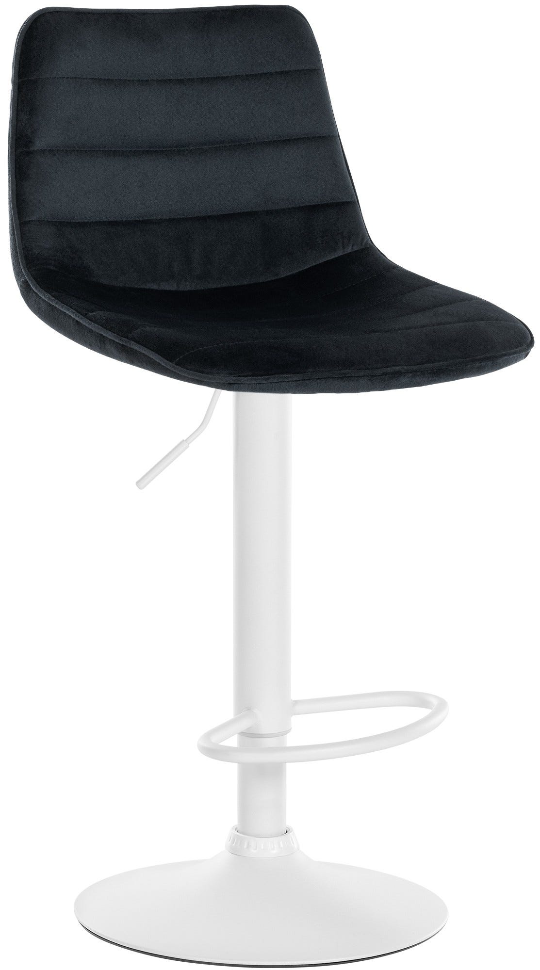 Tabouret de bar Alisson en similicuir avec pied trompette Blanc | Leroy Tabouret de bar Alisson en similicuir avec pied trompette Blanc | Leroy