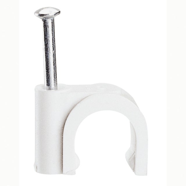 attache pontet - legrand fixfor - pour câble rond - 10 mm - blanc