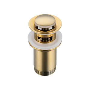 Bonde De Lavabo Laiton Clic-clac Blanc - Sans Trop-plein, Résistante à La Corrosion - Facile à Nettoyer, Pour Salle De Bain