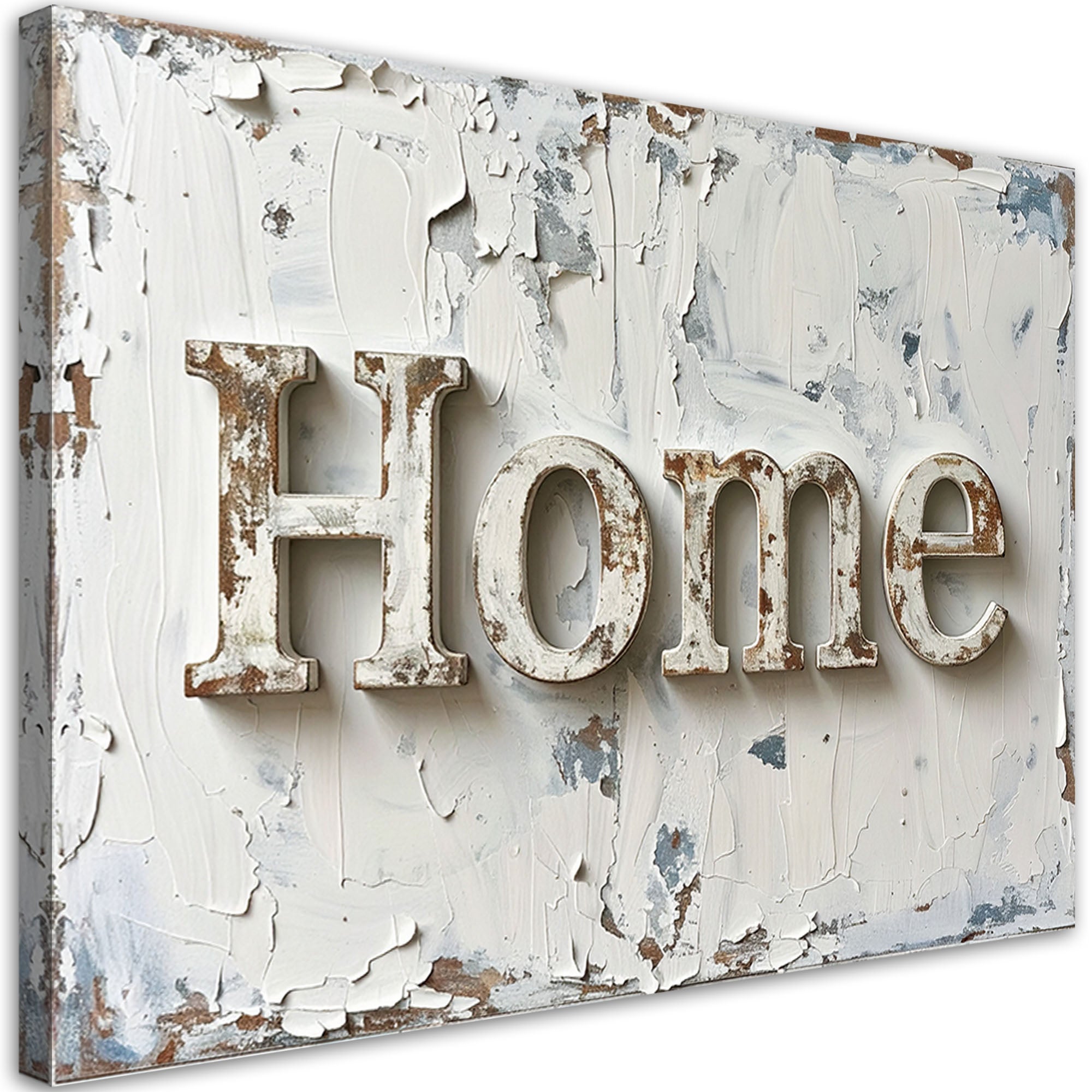 Obraz do salonu biura loftu, Napis Home Typografia shabby chic 60x40