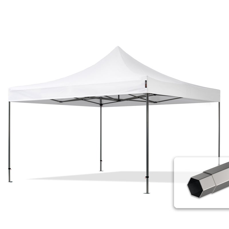 4x4 m Namiot Ekspresowy, PREMIUM Stal 40mm, biały