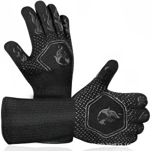 Gants De Barbecue Universels Anti-chaleur OZERO - Résistance Jusqu'à 800°C - Taille Unique 40.6 Cm - Neuf