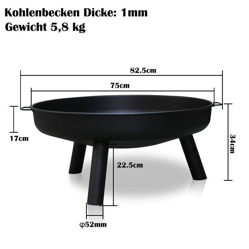 Cesto para churrasqueira com furo soldado, aquecedor de jardim de 80 cm, aquecedor radiante - 2