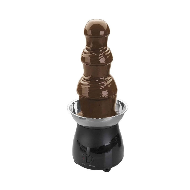 Fuente de chocolate 3 niveles 18 cm acero inoxidable con función calentamiento | torre fondue