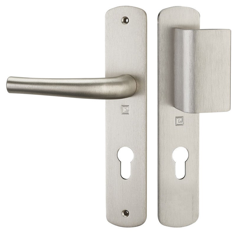 Ensemble sur plaque SALOME HOME entraxe 195mm palière clé I inox HERACLES B SALOME 09 - 2