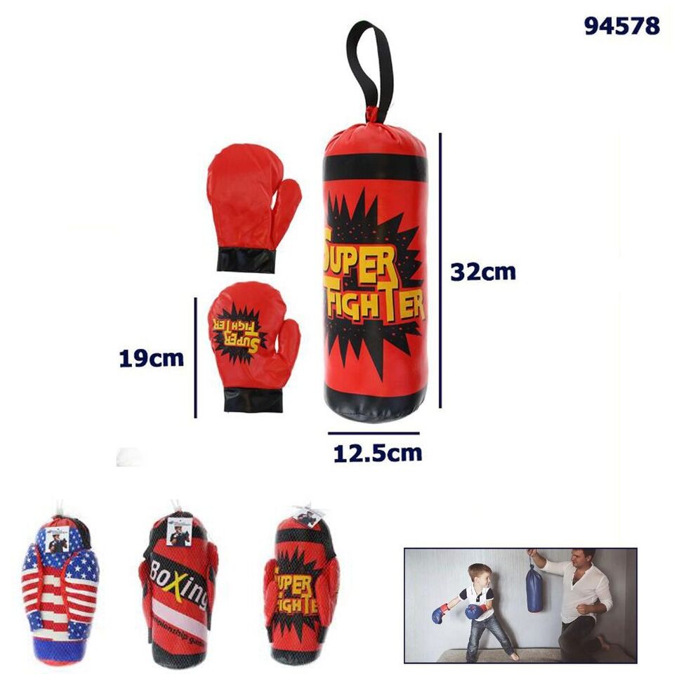 Set Sacco Da Boxe Per Bambini 84 Cm Con Guantoni E Fasce: Kit Allenamento Kickboxing Per Ragazzi - 3
