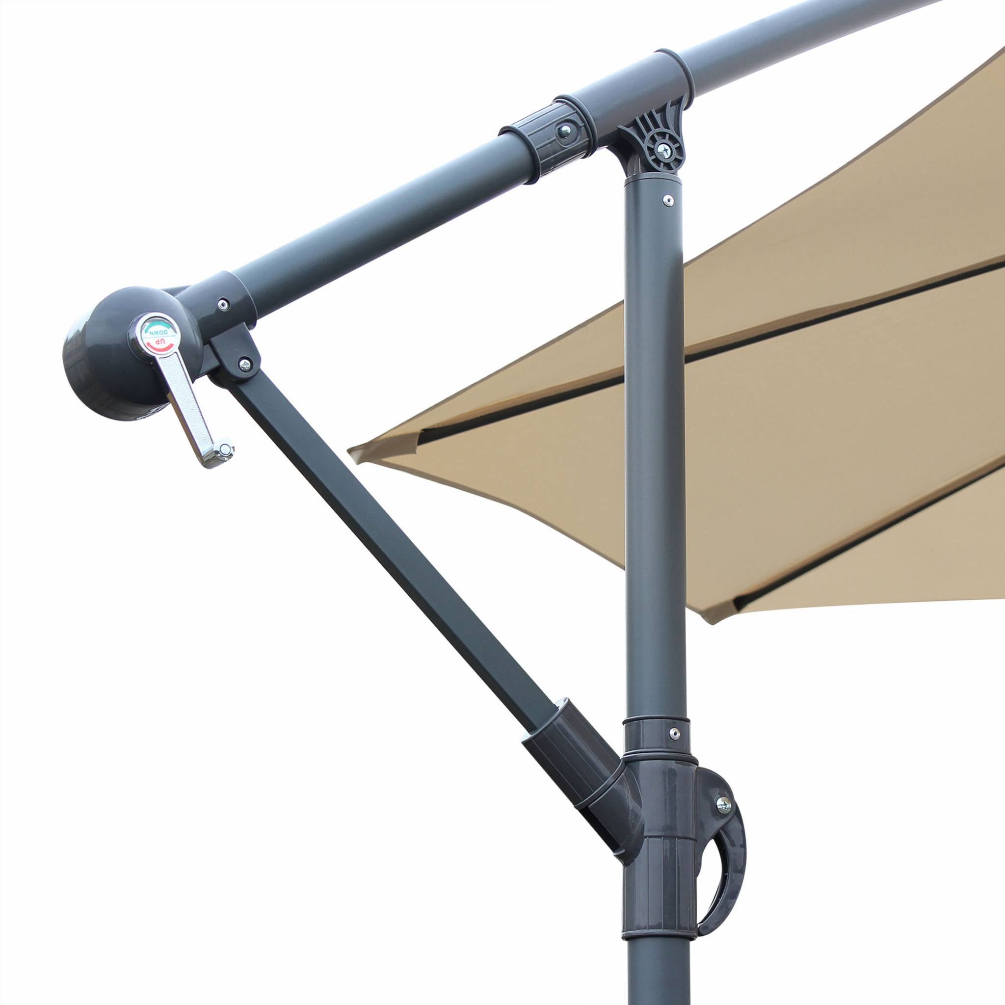 Sombrilla redonda, 350cm Beige - 350x350x250 cm - 4