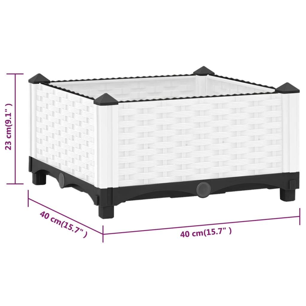 Maison Exclusive - Fioriera Rialzata 40x40x23 cm in Polipropilene - 7