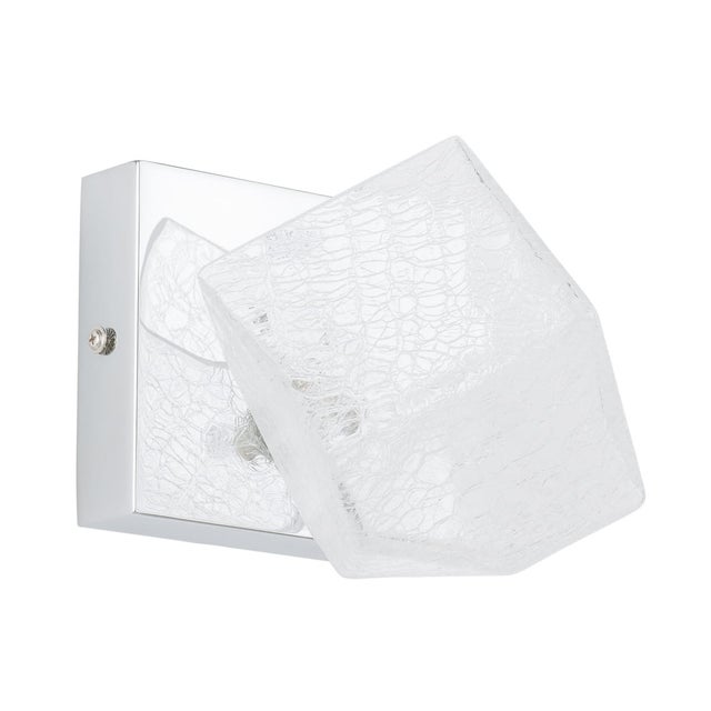 Kinkiet ścienny Zen chromowany biały 1xG9x28W styl nowoczesny wym: 14,5 x 18 x 14,2 cm szkło IP20 Italux