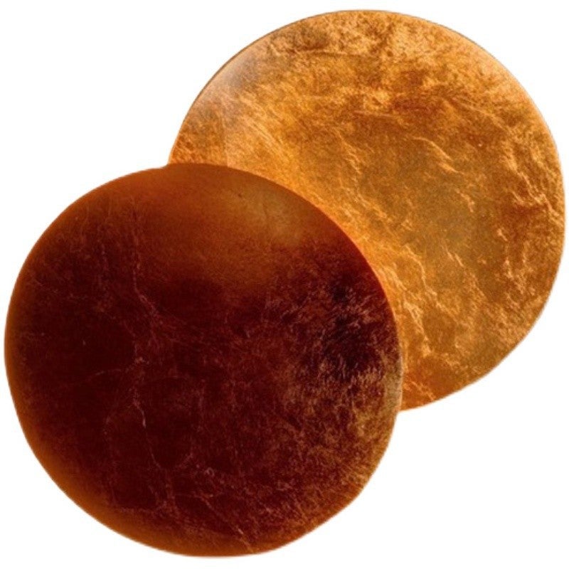 Kinkiet do łóżka, lampa do sypialni, lampa księżycowa, zaćmienie księżyca, oświetlenie schodów i korytarza, kolor mosiężny, ciepłe światło, 25 cm - 3