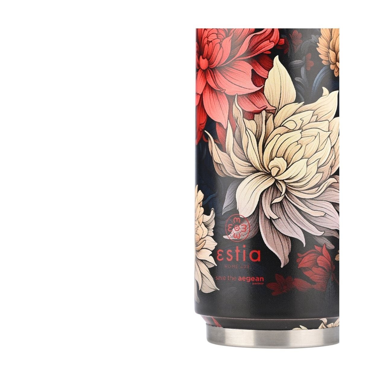 Kubek termiczny Midnight Blossom Estia stal nierdzewna czarny 500 ml 1 szt. - 5
