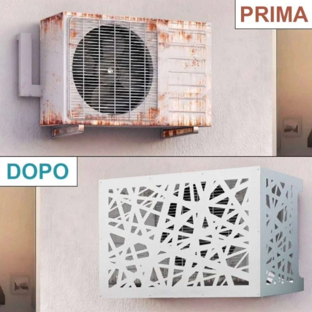Capa de ar condicionado para ar condicionado ARTIST M Branco em alumínio C86 x P44 x A68 cm - 3