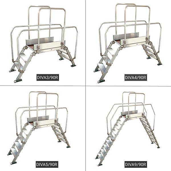 Plateforme roulante 6 marches - Hauteur max. de travail 3.32m - DIVA5/90R - 3
