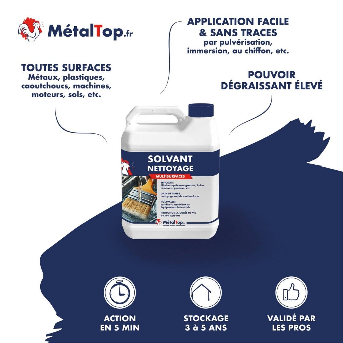 Solvant Nettoyage - 1 L - Métaltop - 3