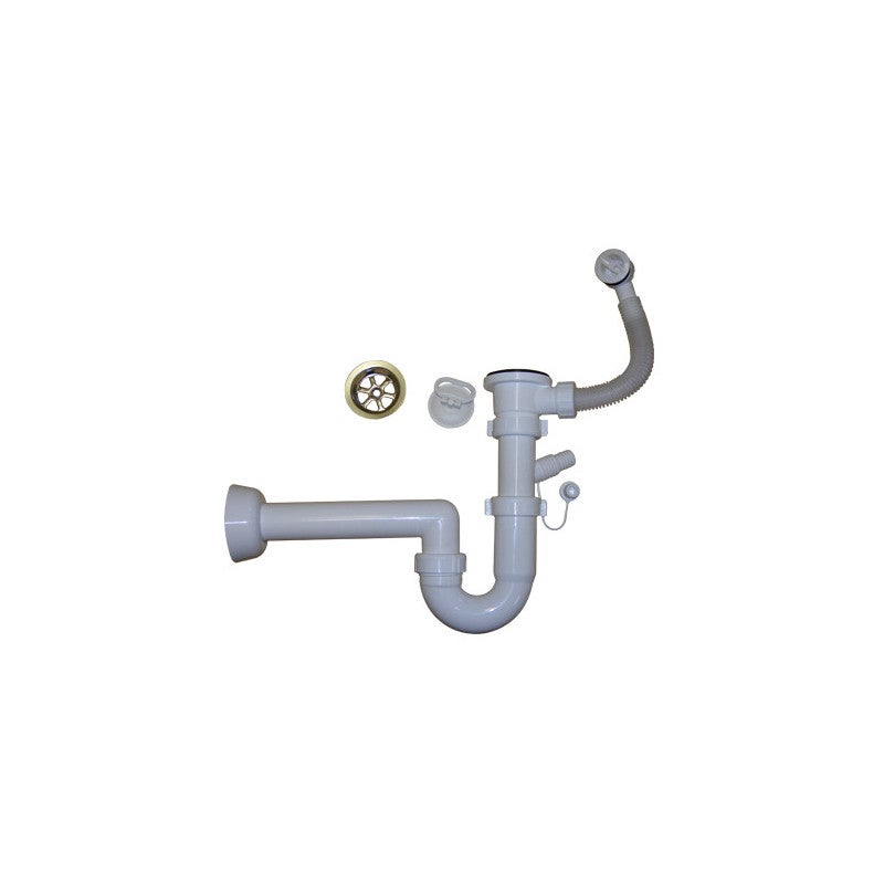 Siphon d'évier en résine avec bonde et tropplein Raccordement lave — free download