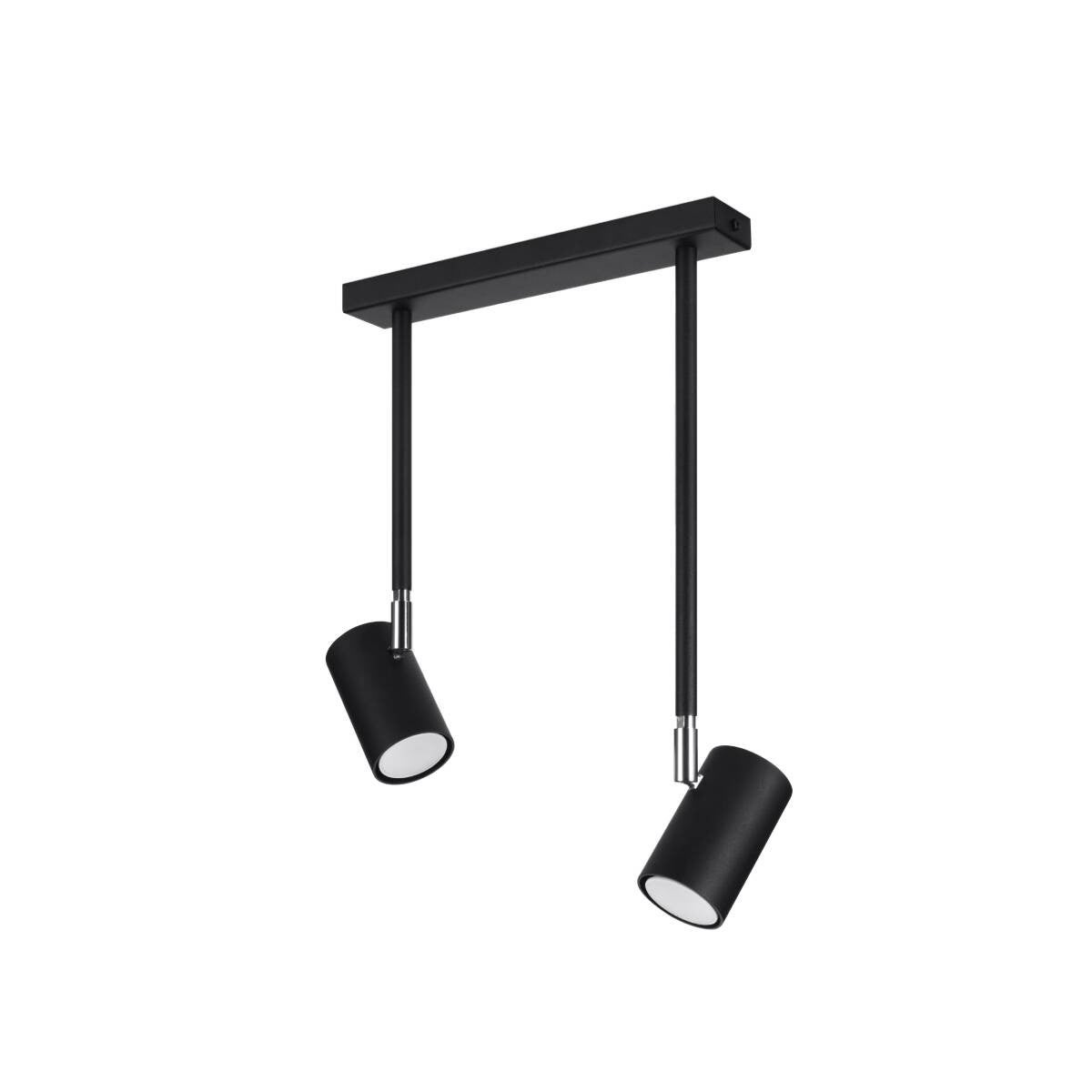 Lampa sufitowa wisząca Norano czarna 2xGU10x10W wym: 43 x 10 x 30 cm metal Sollux Lighting