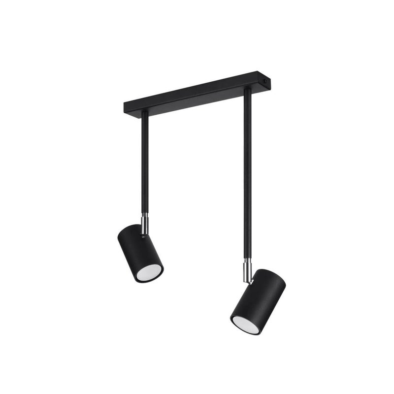 Lampa sufitowa wisząca Norano czarna 2xGU10x10W wym: 43 x 10 x 30 cm metal Sollux Lighting