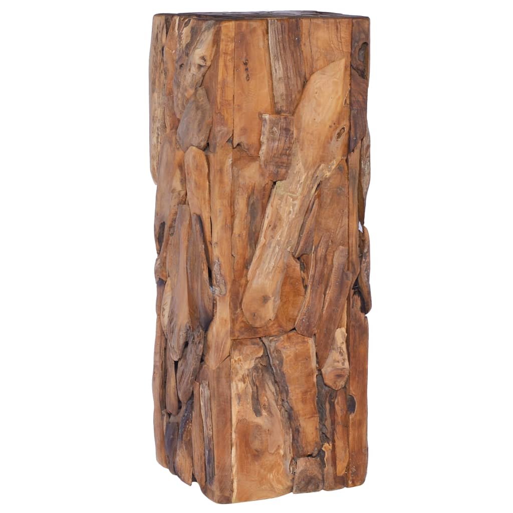 Vidaxl Mesa Auxiliar De Madera Maciza De Teca 30X30x80 Cm , Leroy Merlin
