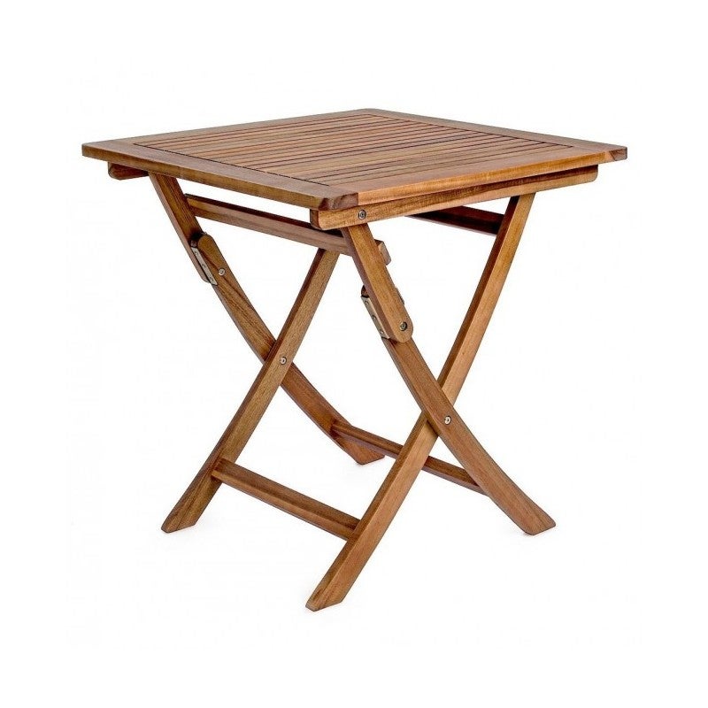 Table de jardin carrée 70 cm en acacia huilé - INES - 6