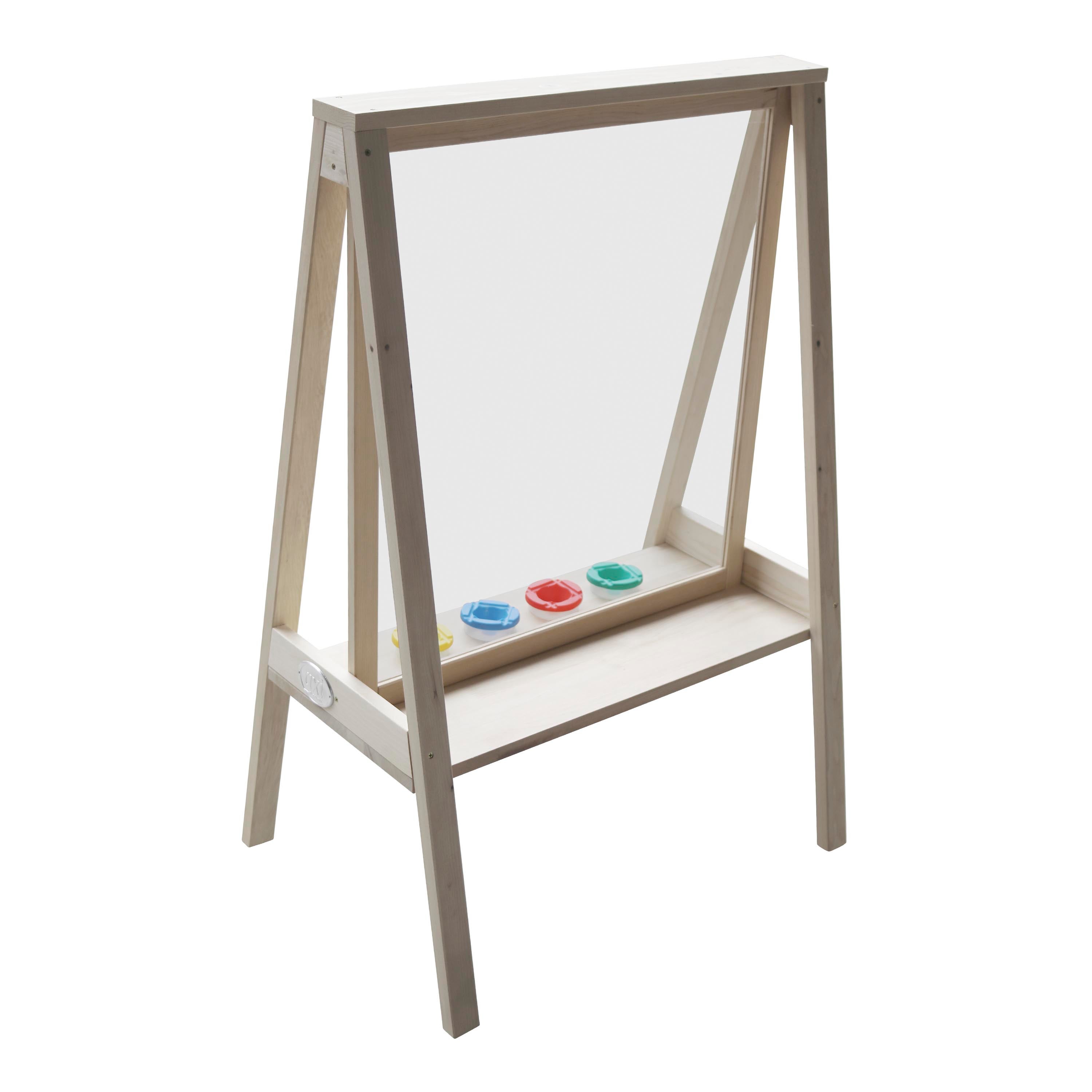 AXI Eric chevalet pour enfants en bois | Tableau de peinture avec toile en plexiglas et 4 boîtes de peinture | 50x70x105 cm - 6