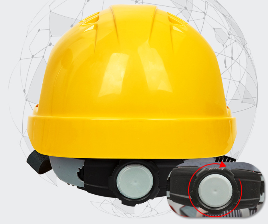 Capacete de segurança amarelo, fabricado em ABS espesso, tamanho único. - 4