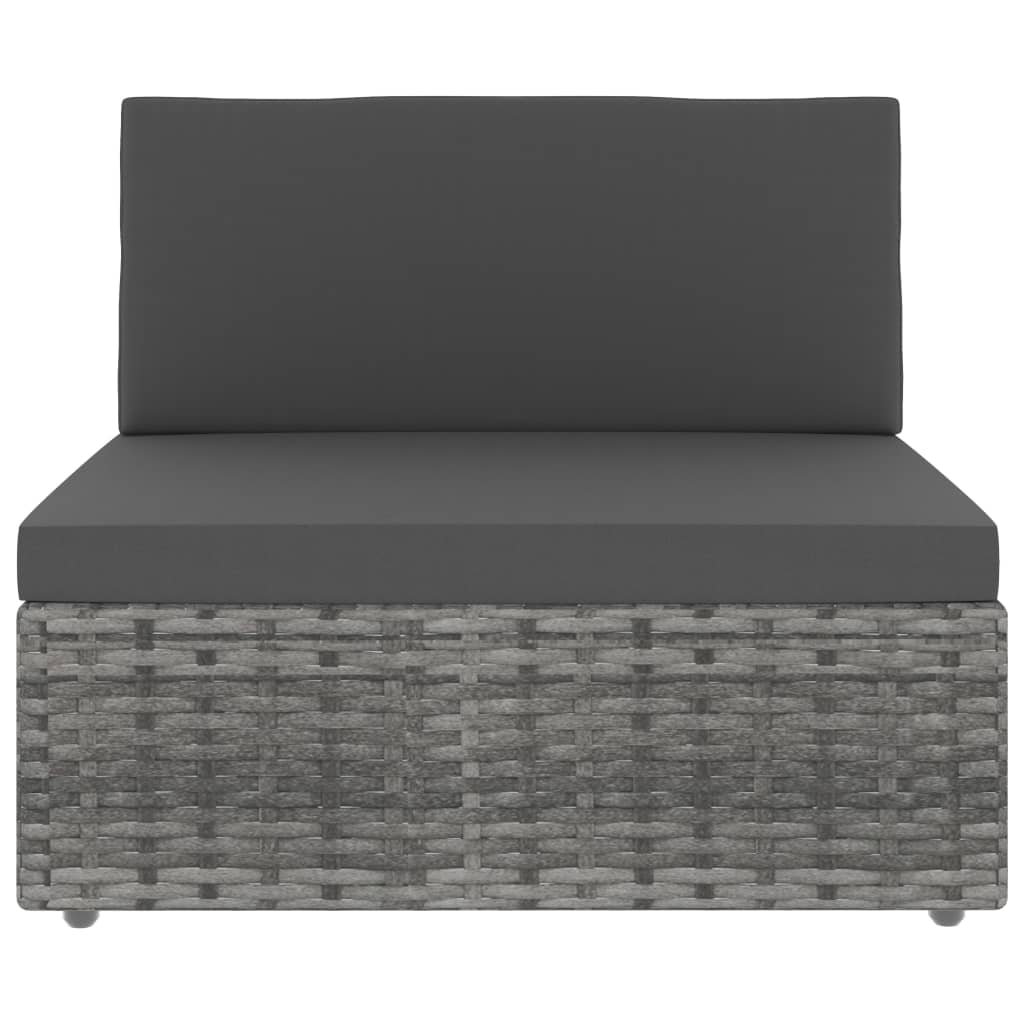 Maison Exclusive - Set Divani da Giardino 7 pz in Polyrattan Grigio - 4