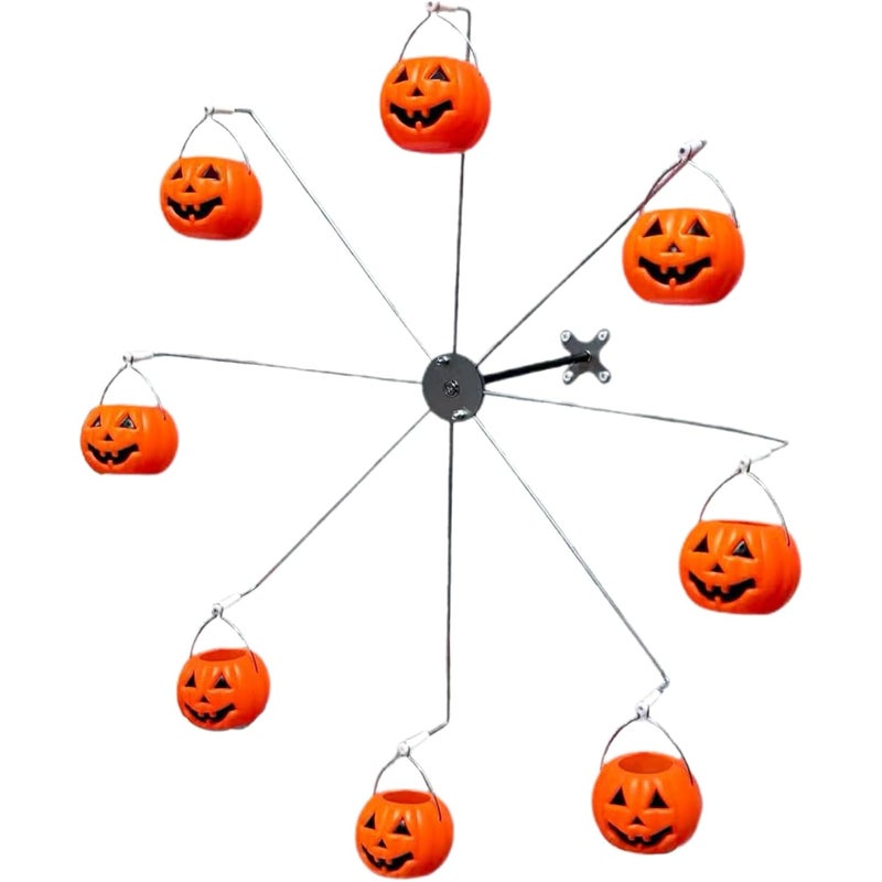 Karmnik dla ptaków obrotowy, karmnik dla kolibrów na zewnątrz | 8-kubkowy obrotowy dozownik karmy | Halloween