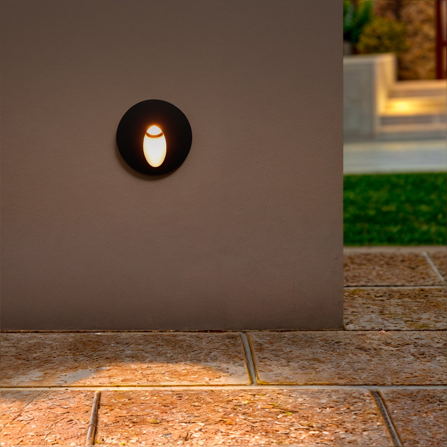 Ledkia Baliza Exterior LED 3W Empotrable Pared Circular Gris Boiler ...