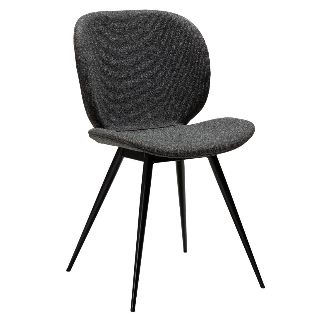 Cloud Dan-Form krzesło stołowe bouclé ciemnoszary.