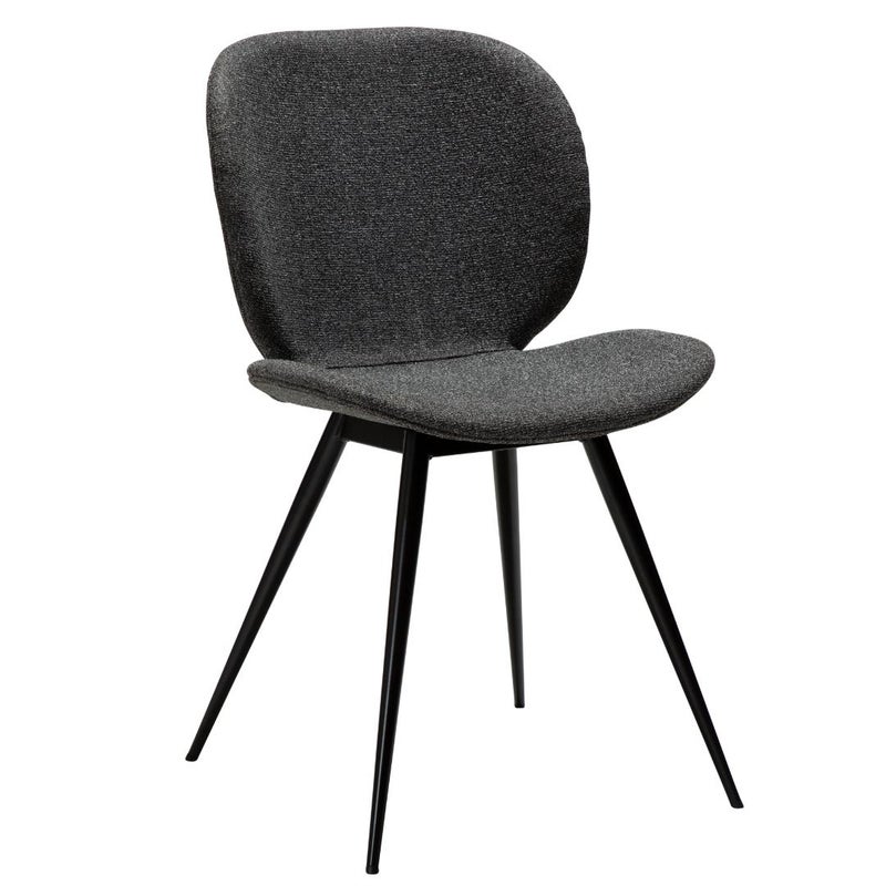 Cloud Dan-Form krzesło stołowe bouclé ciemnoszary.