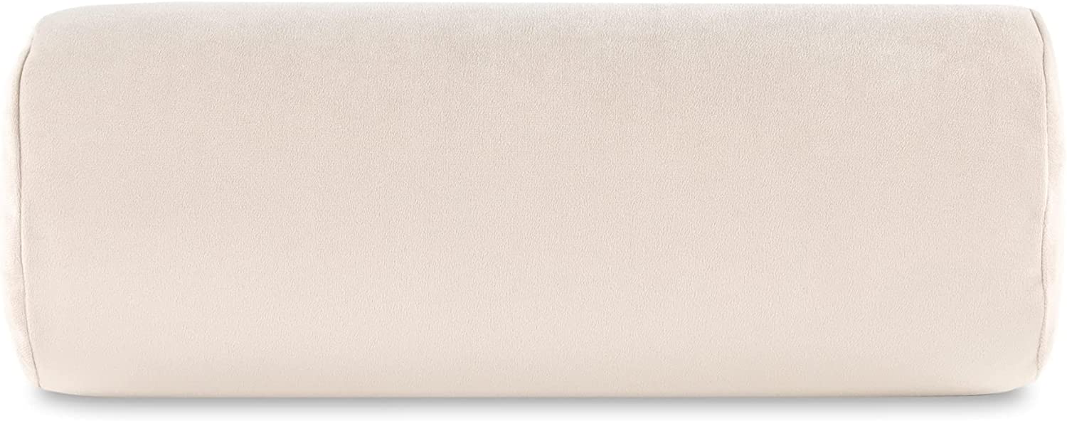 Oreiller cylindrique rembourré et doublé de polyester Polochon anti-transpiration - Couleur Beige - 7