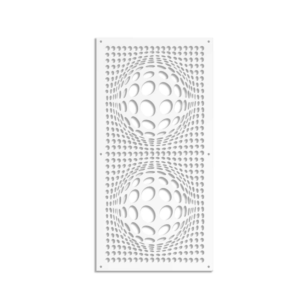 BALLS - Panel perforowany z PVC - Parasol biały 47x94 cm