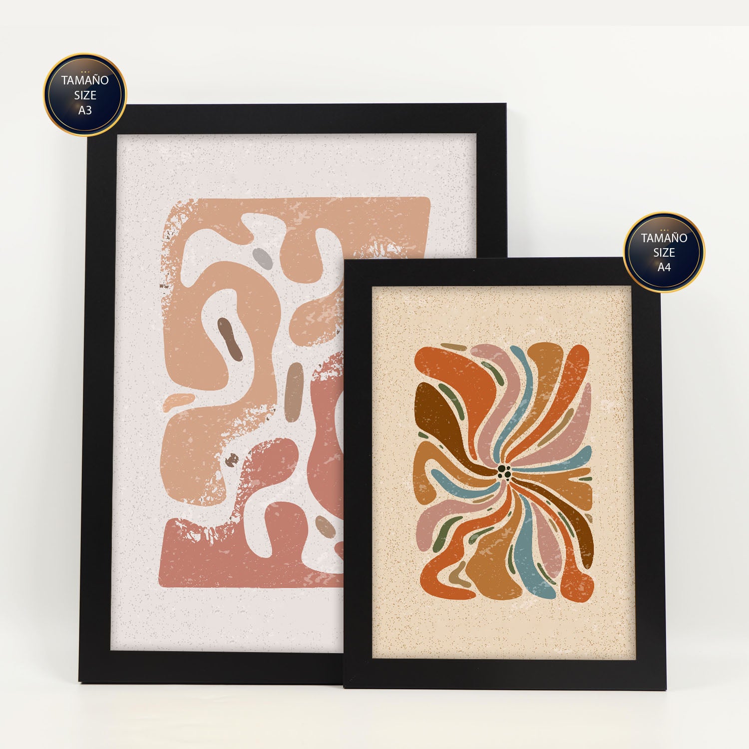 Set 6 Posters Garden Ethnic Style - Déco Murale Salon/Chambre, Formats A4/A3