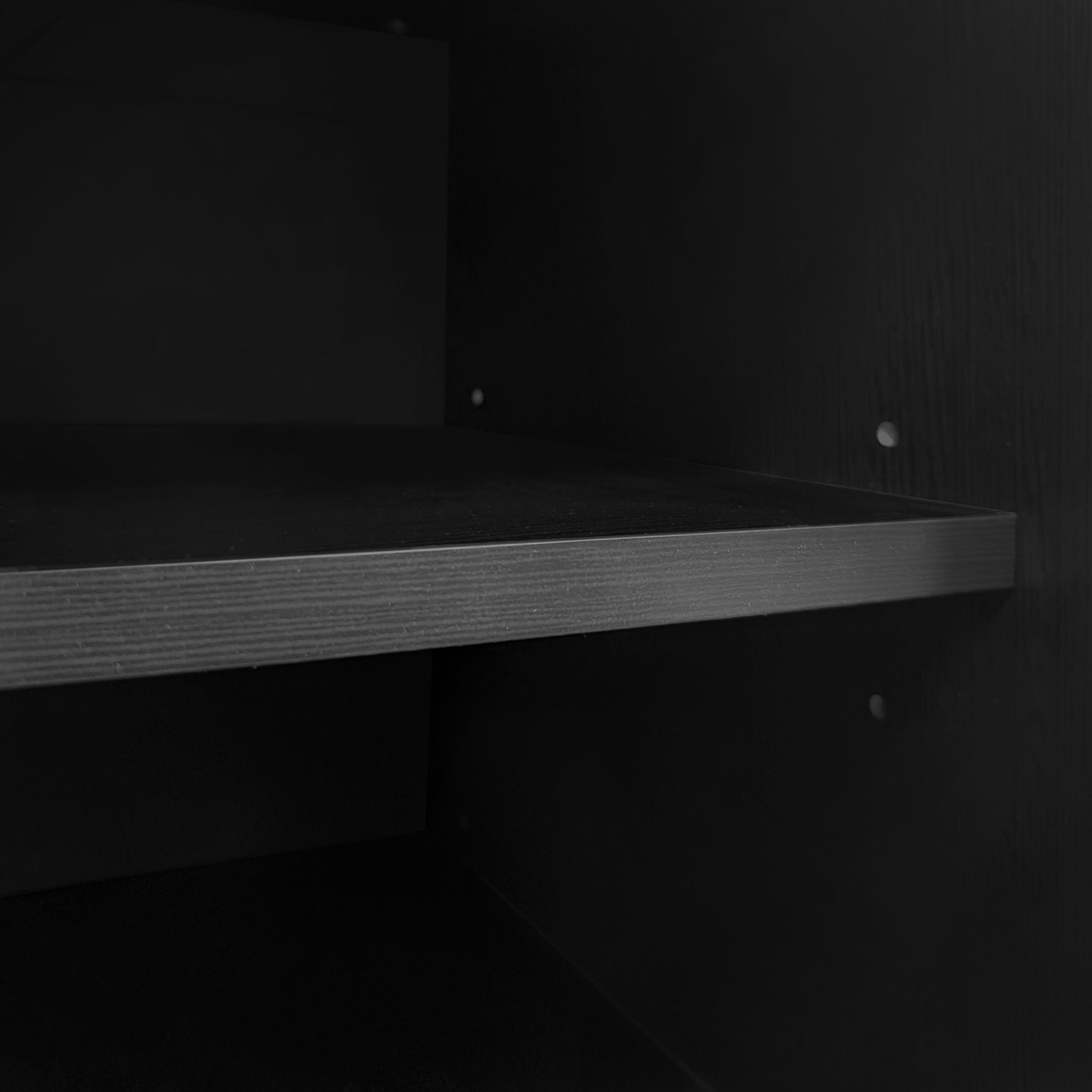 Banc à Chaussures 100x34x68,5 cm, Assise Rembourrée, 3 Portes, Étagères, Panneau Particules, Noir - 8