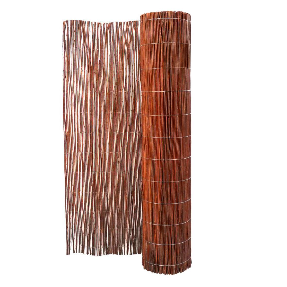 BOGATECO Clôture d'intimité en osier en bois 180 cm de haut et 500 cm de long | Parfait pour le jardin, le balcon et la terrasse | Fabriqué en Europe - 3