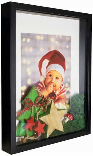 Cadre Photo 3D Boîte Ombre Profonde Chêne 25 X 25 Cm - Neuf En Emballage