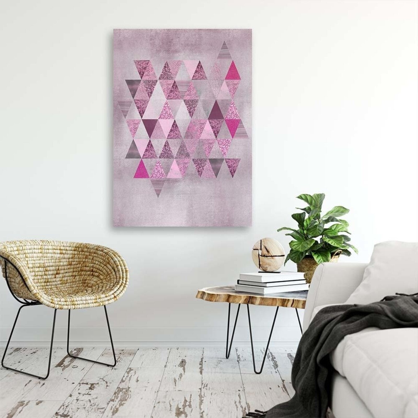 Tableau bois abstrait - 70 x 100 cm - 3