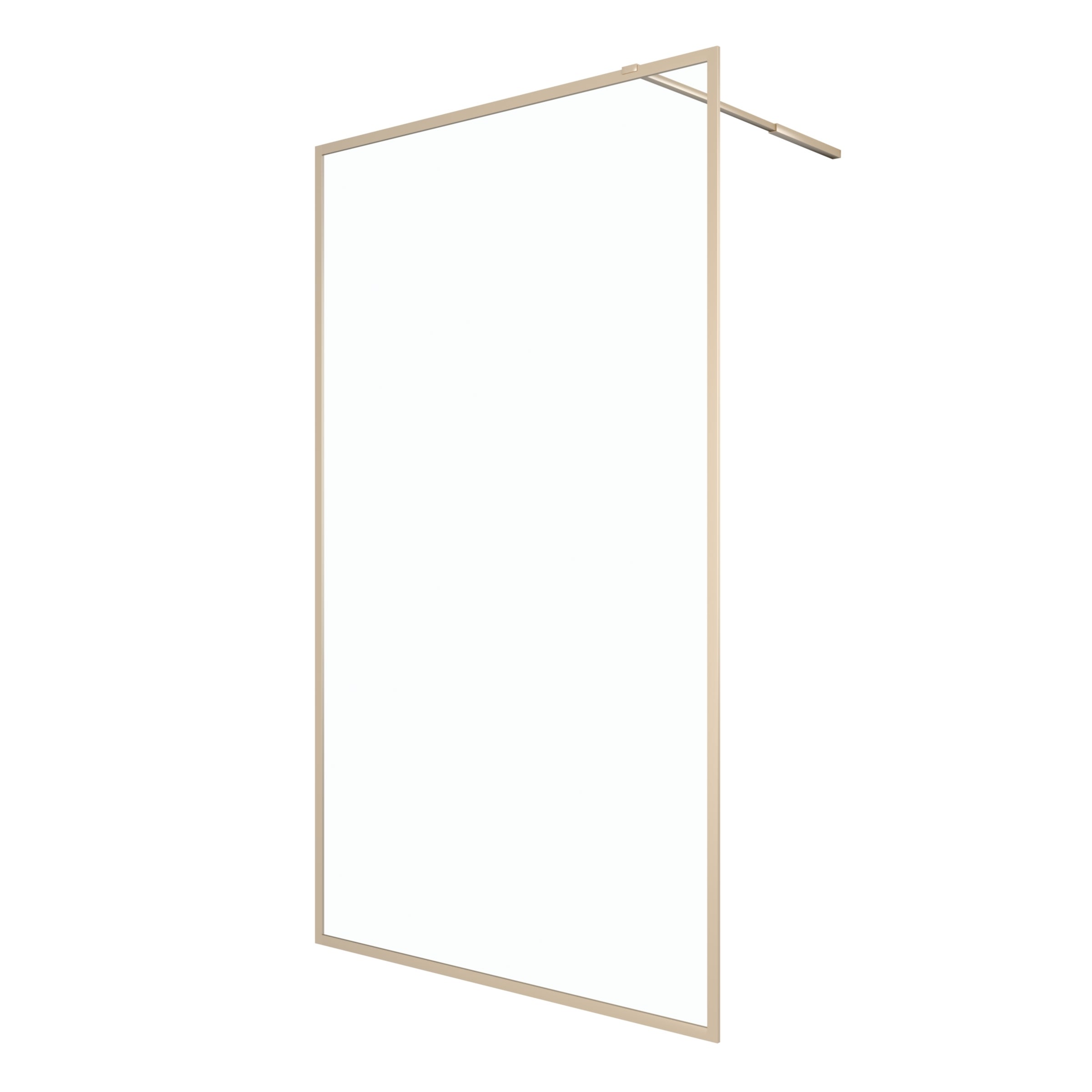 Paroi de douche 120x200 cm - Cadre et bras aluminium Or Doré Brossé - GOLDY CONTOURING - 3
