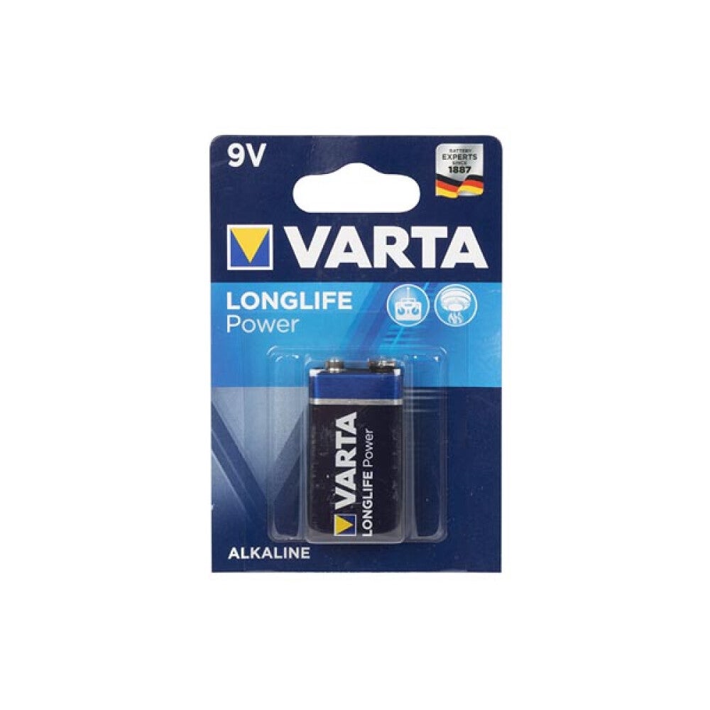 Bateria alkaliczna VARTA Longlife Power 9V 580 mAh długi czas działania
