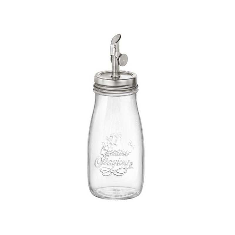 Bormioli Ölflasche 40 Cl Mit Kapsel – Quattro Stagioni Serie, Aus Glas, Für Öl & Essig, Spülmaschinengeeignet