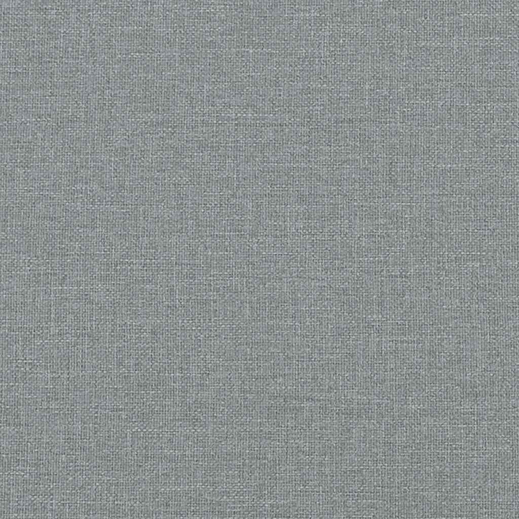 Cadre de lit sans matelas gris clair 200 x 200 cm en tissu - 8