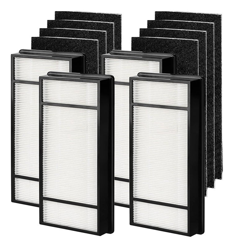 Filtry HRF-H1, HRF-H2 + Wstępne filtry węglowe (12 szt.) – Kompatybilne z Honeywell HPA060, HPA150