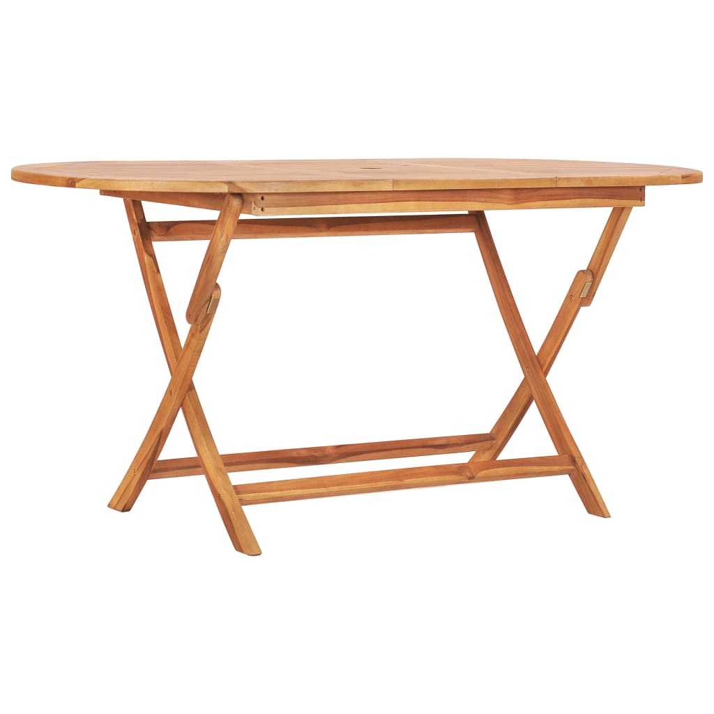 Table d'appoint d'extérieur rectangulaire en Bois Marron 2 places - 2
