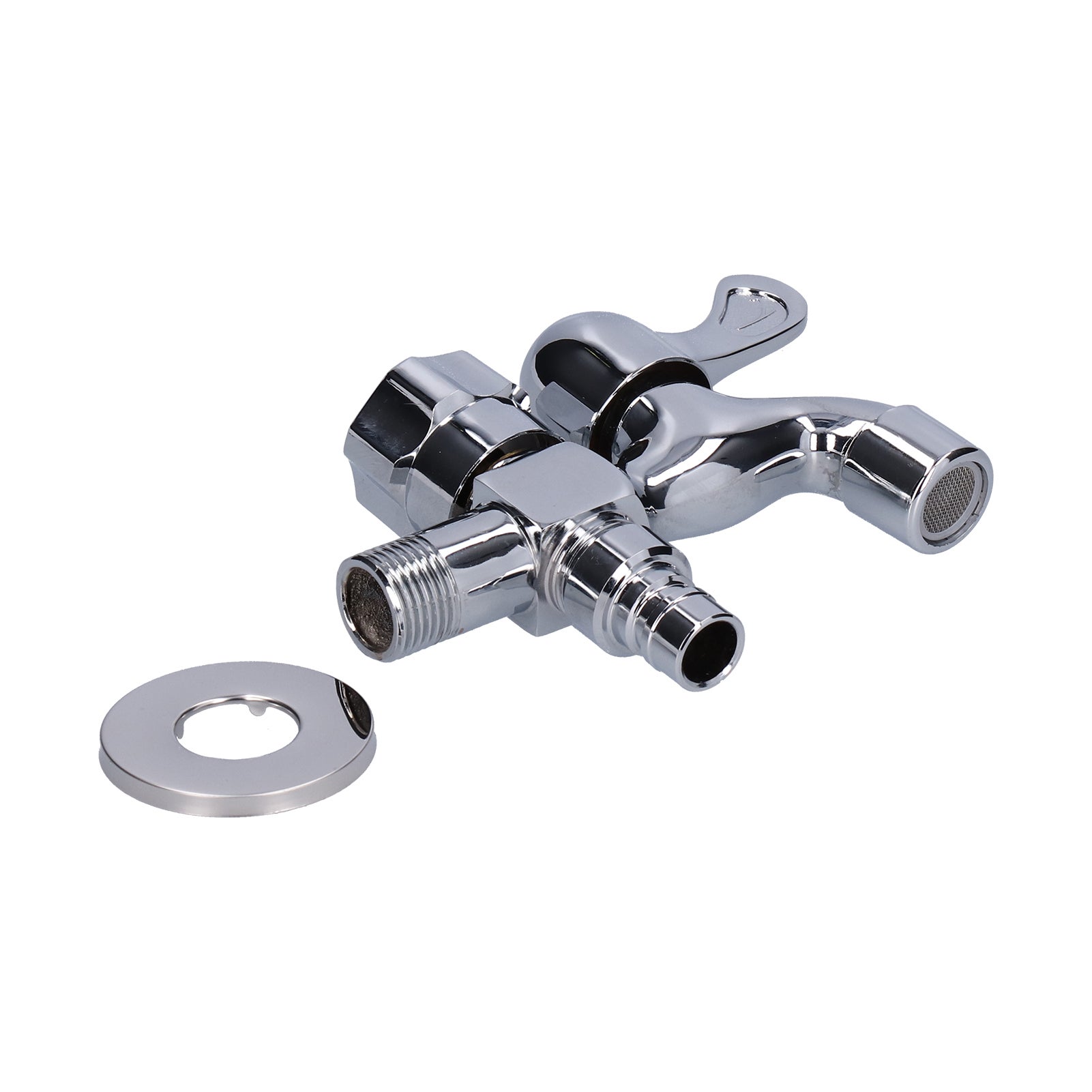 Kran z gwintem zewnętrznym G1/2, kran wodny ze stali nierdzewnej o podwójnym zastosowaniu do łazienki, pralki