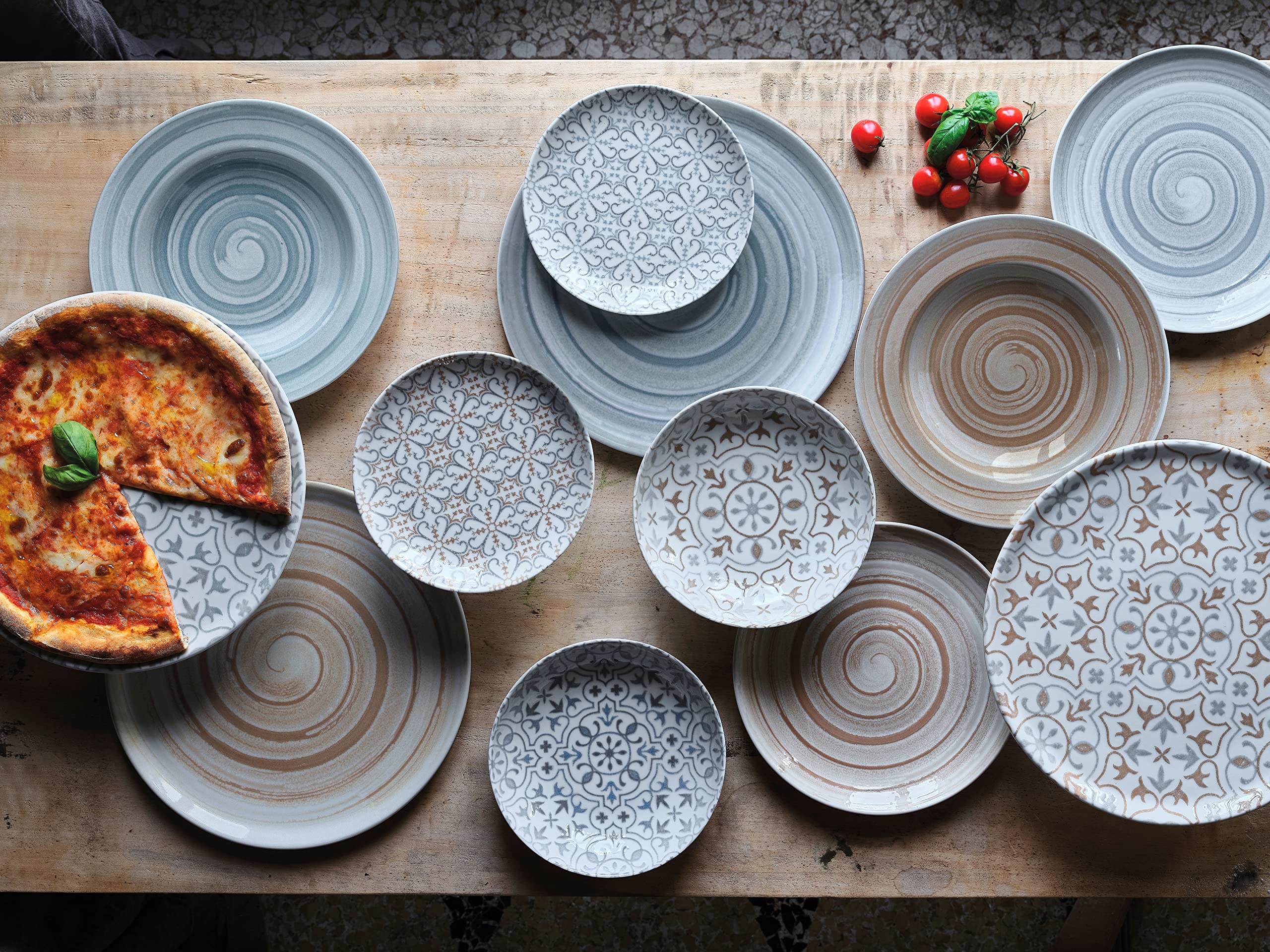 Servizio Piatti Tognana Poivre Per 6 Persone - 18 Pezzi In Porcellana Multicolor, Design Moderno - Foto 11