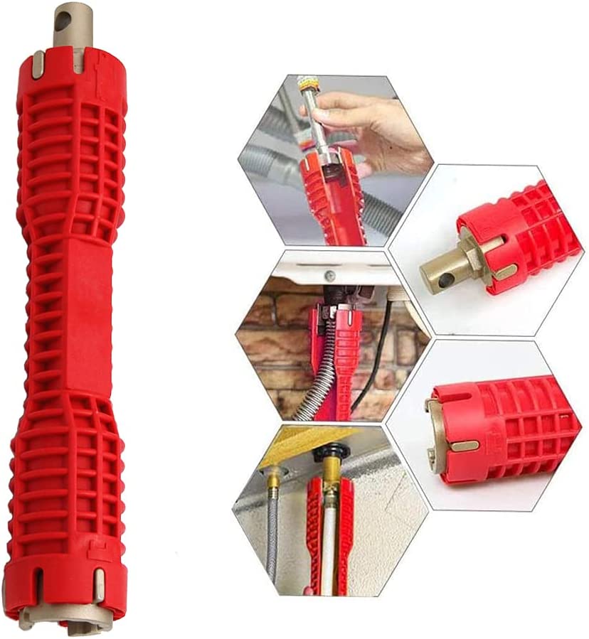 Outil d'installation de robinet et d'évier (8 en 1) Outil de clé de robinet multifonctionnel Outil d'installation d'évier à double tête - 3