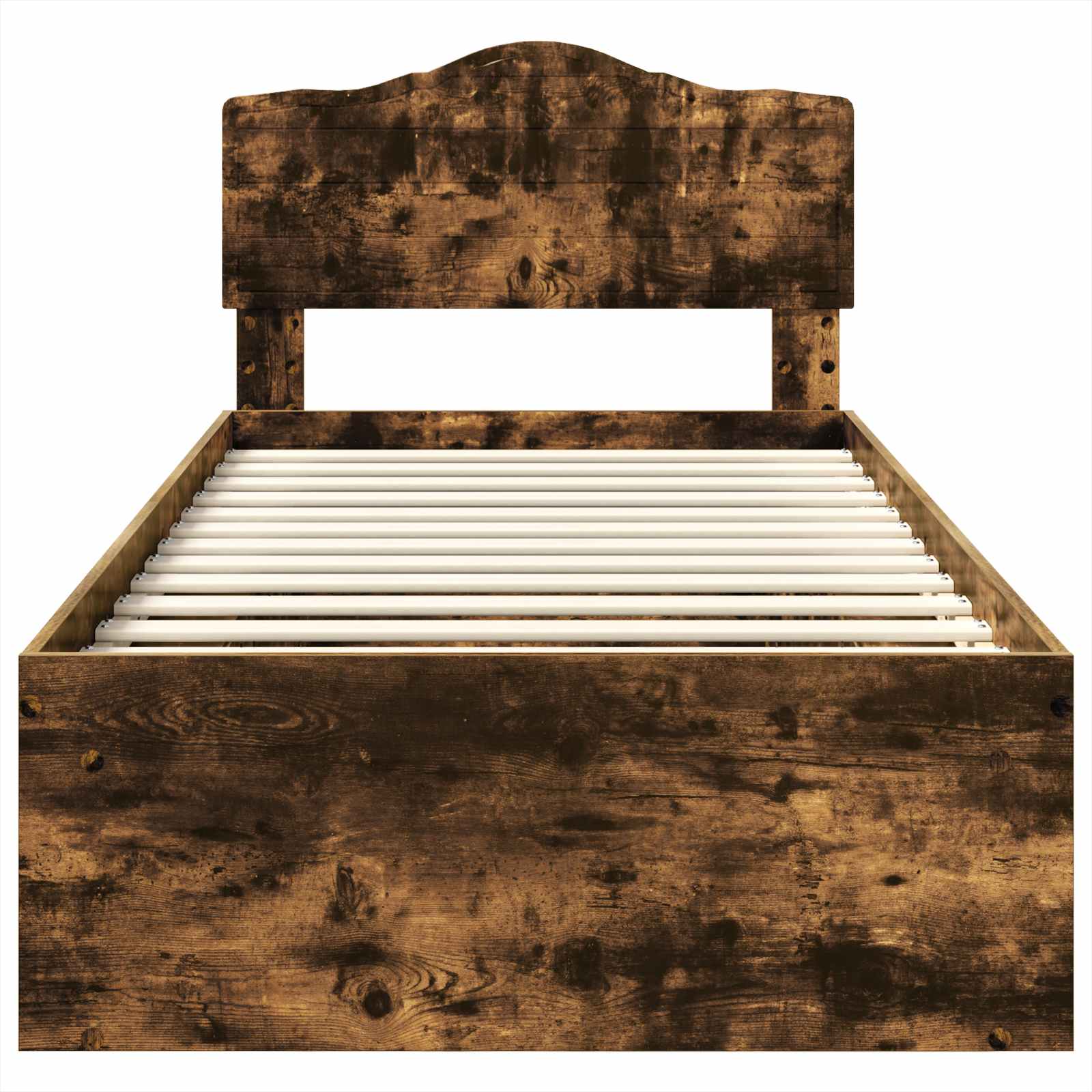 Cadre de lit chêne fumé 90 x 190 cm en bois de pin massif - 7