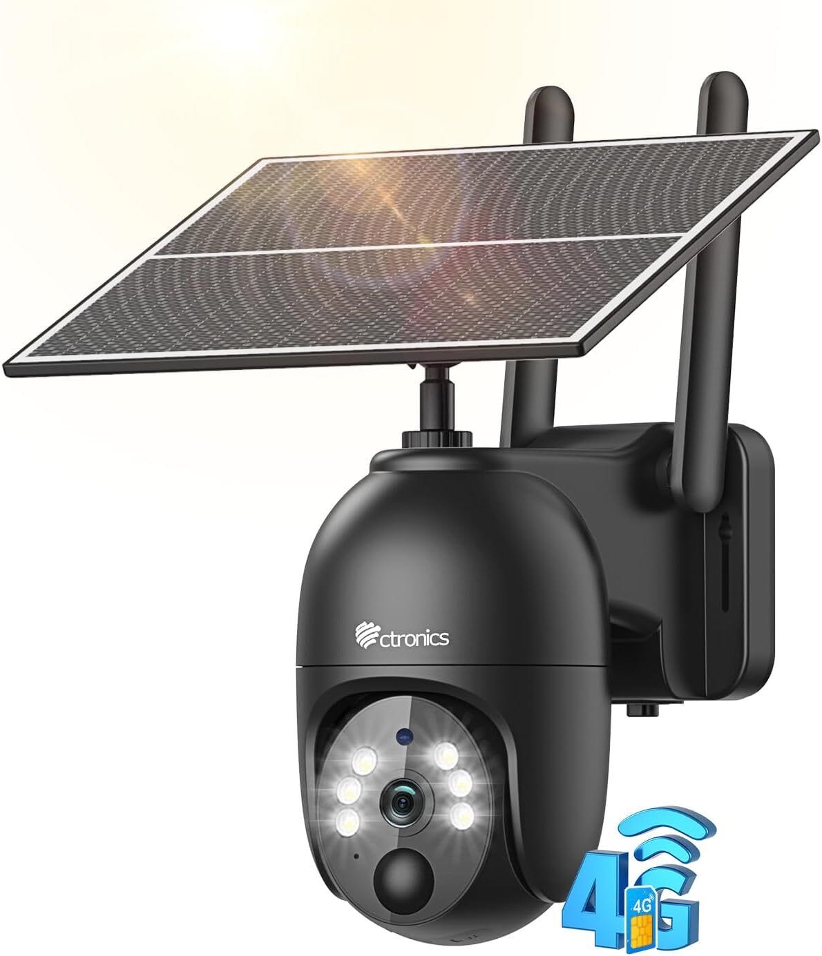 Telecamera Esterna 4G Senza WiFi - Pannello Solare Integrato, Visione Notturna A Colori | Sorveglianza 360° Con Batteria 10400mAh - Foto 8